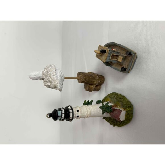 Miniature Set White‎ Seagull Lighthouse Boat Model China Figurine Ornaments - Picture 4 of 8